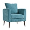 Runesay  Accent Chair, Upholstered Arm Chair with Solid Wood Legs and Waist Pillow - 2 of 4