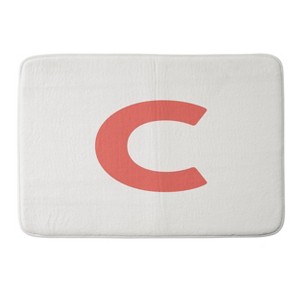 Deny Designs April Lane Art Block Monogram Memory Foam Bath Mat - 1 of 4
