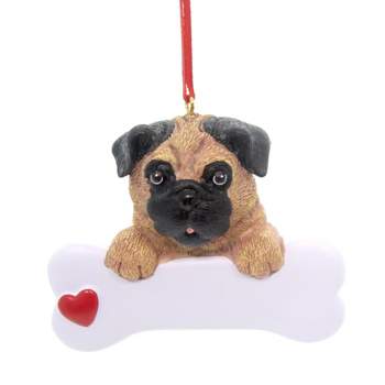 Personalized Ornament 2.75 In Pug. Christmas Puppy Dog Tree Ornaments