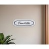 HomeRoots 5" X 14" Black and White Farm To Table Metal Wall Decor - 2 of 4