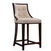 Set of 3 Fifth Avenue Upholstered Beech Wood Faux Leather Counter Height Barstools - Manhattan Comfort - 3 of 4