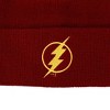 Adult The Flash Logo Dark Red Colorway Cuffed Beanie - 3 of 3