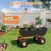 COZONY Poly Dump Cart, 600/1200 lbs Heavy Duty Garden Wagon, 10" No-Flat Tires, Quick Release, Adjustable Handle, Utility Yard Cart for Landscaping - 3 of 4
