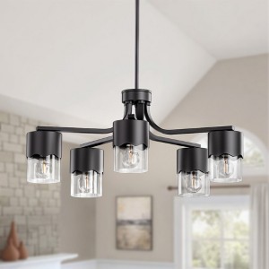 Maxax 28" 5-Light Glass Chandelier - 1 of 4