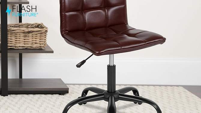 Flash Furniture Sorrento Home and Office Armless Task Office Chair with Tufted Back/Seat, 2 of 8, play video