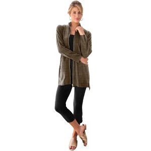 Jessica London Stretch Cotton Zip Front Hi-Low Jacket - 1 of 4