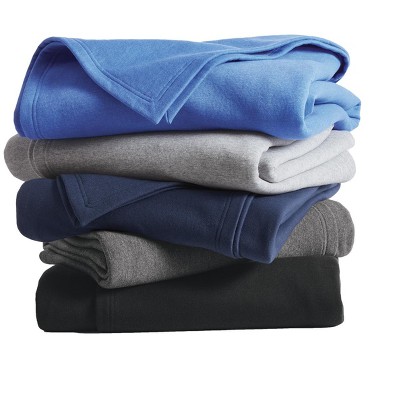 Jet Black Oversized Fleece Sweatshirt Blanket