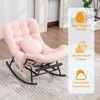 MOONMISS Rocking Chair with Thick Cushion and Frame Steel Egg Chairs Lounge Reading Chair for Living Room, Bedroom, Apartment - 4 of 4