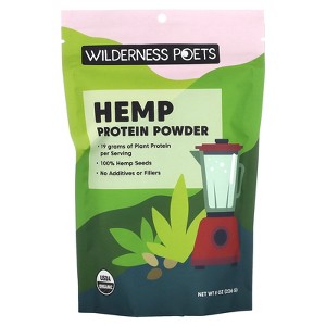Wilderness Poets, Cold Pressed Organic Hemp Protein Powder, 19 G (8 Ounce) - 1 of 2