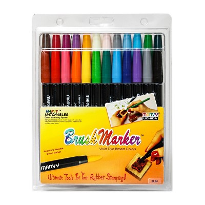 Brush Markers Multicolor 24ct - Marvy Uchida
