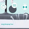 Safstar Baby Bedside Crib, Portable Foldable Bedside Bassinet w/Toy Arch, Music, Thick Mattress, Adjustable Height, Dark Gray - 4 of 4