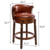 Resenkos Counter Bar Stools, Counter Stool,360 Degree Swivel Bar Height Chair with Backs for Home Kitchen Counter(Brown 1pc) - 3 of 4