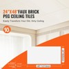 VEVOR Ceiling Tiles,10-Pack 24x48in,Drop Ceiling Tiles Premium PVC Foam Sheet,Fire-Rated & Good Flexibility & Easy Installation,Ceiling Covering,White - 3 of 4