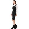 INSPIRE CHIC Women's Classic Button Decor Slim Fit Sleeveless Tie Waist Pinafore Overall Dress - 4 of 4