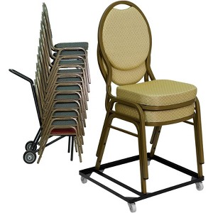 Emma and Oliver Flat and Long Handle Stack Chair Dollies - Party Event Rental - 1 of 1