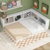 Whisen Elegant Design Metal Full Size Daybed with Storage Cabinets and USB Ports - 3 of 4