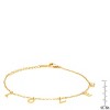 Steeltime Ladies 18k gold plated stainless steel "L O V E" and simulated diamond charm bracelet - 3 of 4
