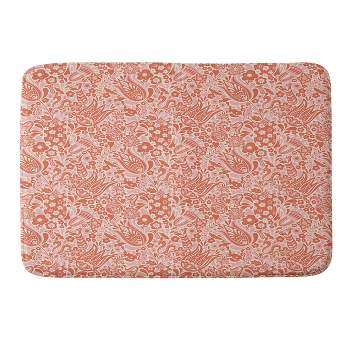 34"x21" Jenean Morrison Floral Fair Memory Foam Bath Mat Pink - Deny Designs