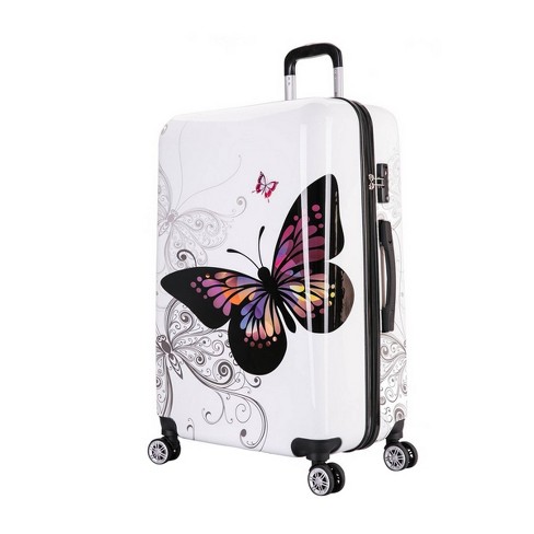  InUSA Las Vegas Print Luggage with Spinner Wheels, Durable  Lightweight Hardside Suitcase, Travel Bag with Handle and Trolley, 28-Inch Large Checked luggage