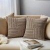 REGALWOVEN Solid Corduroy Soft Decorative Throw Pillow Covers for Modern Farmhouse Home Decor 18 x 18 Inch 2 Pcs - 2 of 4