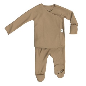 Bonsie Skin to Skin Babywear - Footie - Mocha - 1 of 4