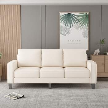 75" Modern Living Room Furniture Fabric Sofa - ModernLuxe