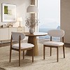 Christopher Knight Home Bulwarth Mid-Century Modern Rubberwood Upholstered Dining Chair with Curved Back (Set of 2) - 2 of 4