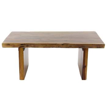 Contemporary Wood Rectangle Coffee Table Brown - Olivia & May
