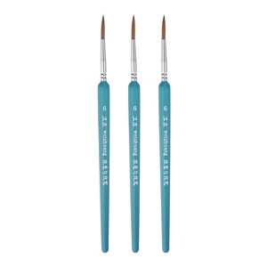 Unique Bargains Detail Nylon Miniature Painting Brush 3 Pcs - 1 of 4