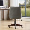 Mid Century Office Computer Desk Chair, Retro Sheepskin Pattern Home Office Chair with Lift Swivel & Recline Functions, Rolling Work Chairs for Home - 2 of 4