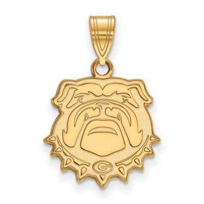 Black Bow Jewelry 10k Yellow Gold Georgia Bulldogs NCAA Medium Pendant