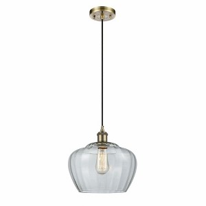 Fenton - 1 Light Cord Hung Mini Pendant In Industrial Style-11 Inches Tall and 11 Inches Wide - 1 of 1