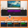 Entertainment Center TV Stand With 4 RGB Modes 16 Colors Lighting Storage Cabinet For Gaming Living Room Bedroom - 4 of 4