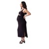 Ingrid & Isabel Maternity Sleeveless Peekaboo Maxi Dress Black Size XL - 4 of 4