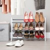 mDesign Metal 3 Tier Adjustable/Expandable Shoe and Boot Rack - image 2 of 4