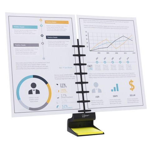 Desktop Pro Combo Document Holder Black - Note Tower