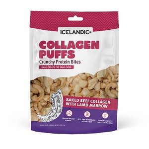 Icelandic+ Collagen Puffs: Baked Beef Collagen w/ Lamb Marrow 1.3oz Dog Treats - 1 of 4