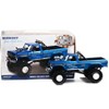 1974 Ford F-250 Ranger XLT Monster Truck w/48-Inch Tires Blue Met. Midwest Four Wheel Drive 1/18 Diecast Model Car Greenlight - 3 of 4