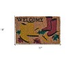 HomeRoots 18" X 30" Brown and Red Coir Leaves Welcome Outdoor Spring Door Mat - 3 of 4