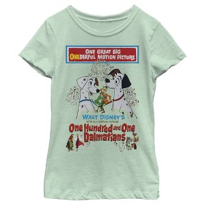 Girl's One Hundred and One Dalmatians Original Movie Poster T-Shirt - 1 of 4