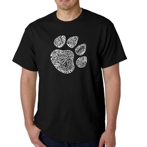 LA Pop Art Men's Word Art T-shirt - Cat Paw - 1 of 4