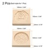 Unique Bargains Wooden 3D Carved Smooth Vintage Baking Cookie Biscuit Mould 2 Pcs - 2 of 4