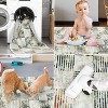 Washable Modern Abstract Plaid Rug, Low Pile Soft Non-Slip Floor Carpet for Living Room Bedroom Dining Office Nursery - 3 of 4