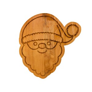 Slickblue Christmas Santa Face Wood Board 15"x14" - Holiday Appetizer Tray & Festive Gift Idea - 1 of 4