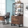 Hommoo Vertical File Cabinet, 2 Drawers Filing Cabinet with Open Shelves - 2 of 4