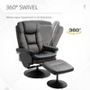 Mshliw Swivel Recliner Chair with Ottoman, Office Chair, PU Leather Reclining Lounge Chair with Footrest for Living Room, Bedroom & Home Office - 3 of 4