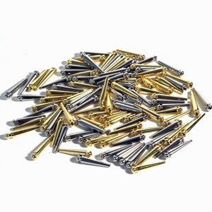 WE Games Premium Tapered Easy Grip Cribbage Pegs - Set of 100 (Brass & Chrome) - 1 of 4