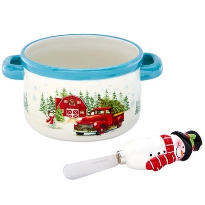 The Lakeside Collection Winter in the Country Tabletop Collection - Dip Bowl & Spreader