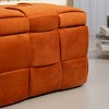 Sapphtopaz Velvet Ottoman Bench with Storage & Safety Hinge, Entryway & Bedroom Seating, Upholstered Storage Ottoman, Entryway Padded Footstool - 2 of 4