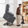 Power Lift Recliner Chair with Massage & Heat, Small Spaces Useage Living Room or RV Single Sofa for Adults, 135° Reclining Accent Chairs - 2 of 4